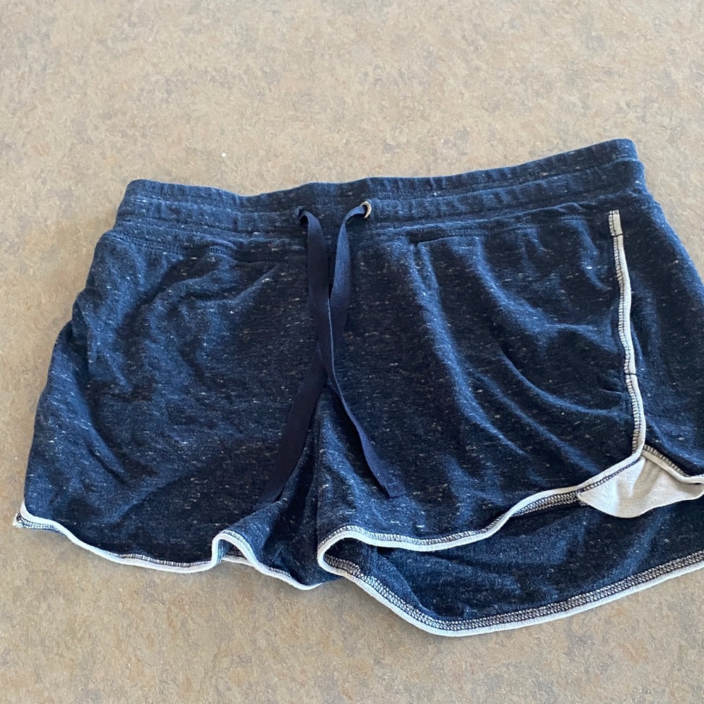 Athletic Works Navy Blue Women's Athletic Drawstring Shorts with Contrast Trim